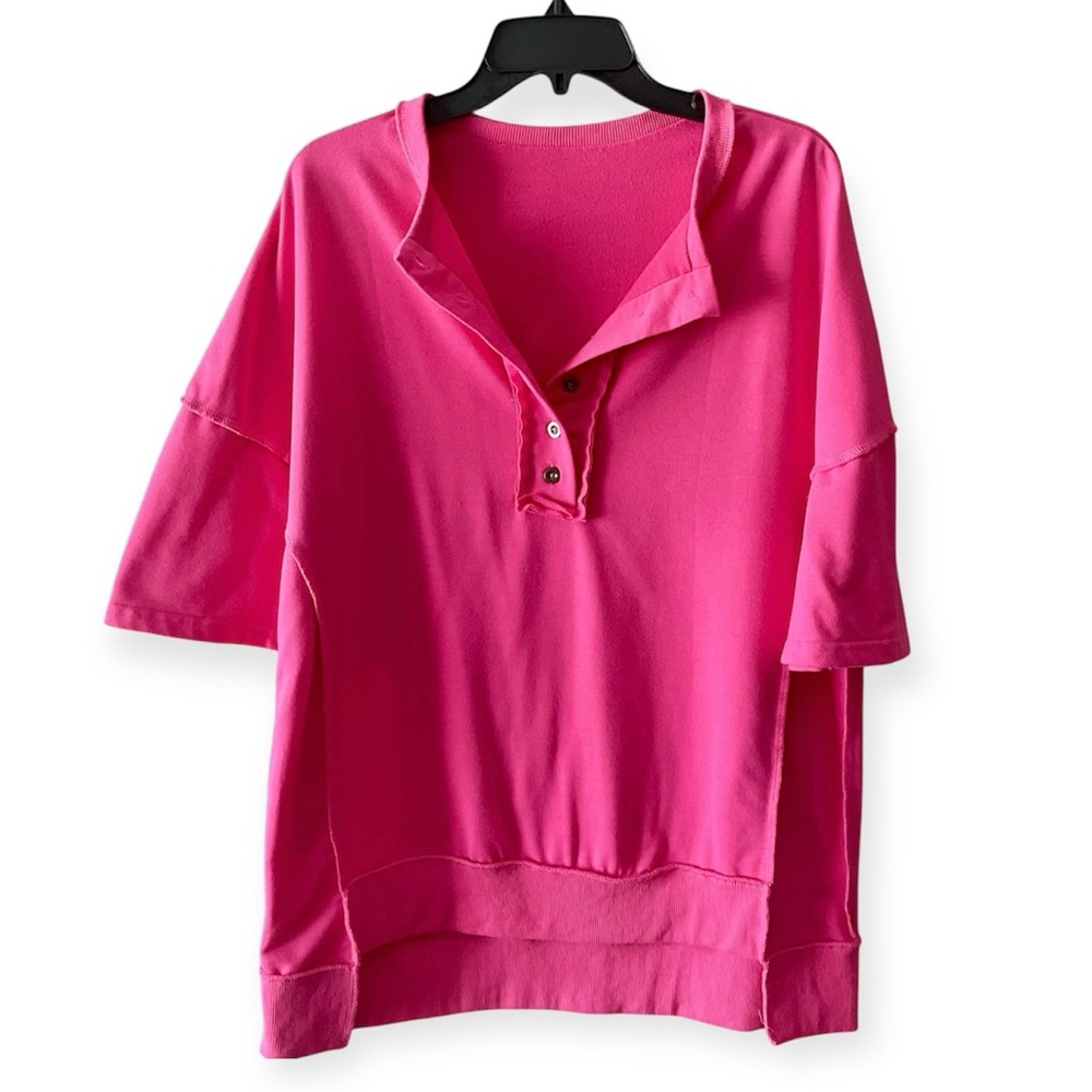Pink boho oversized Women's Top